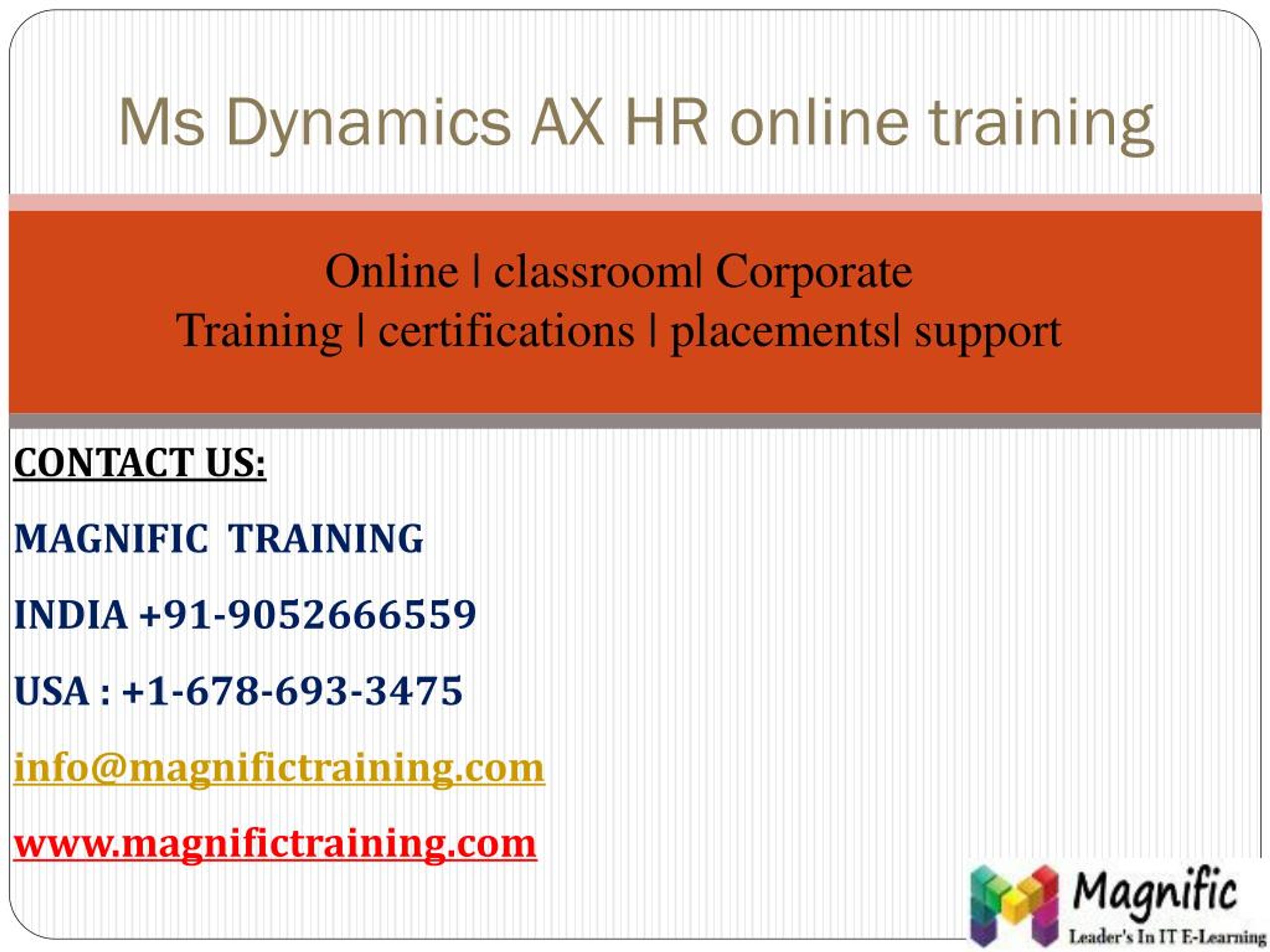 PPT - microsoft dynamics ax online training human resource PowerPoint ...