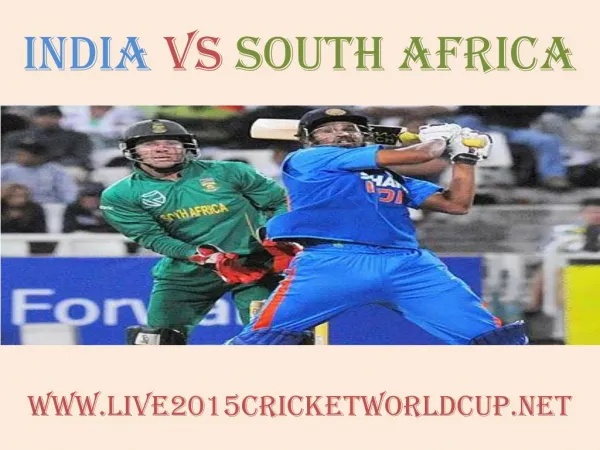 India vs South Africa Cricket WC match will be live telecast