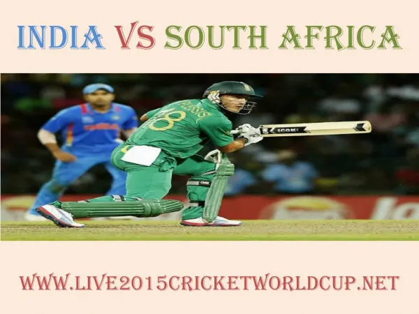 Watch India vs South Africa Cricket WC 2015 Live Streaming