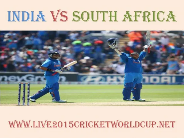 India vs South Africa live Cricket