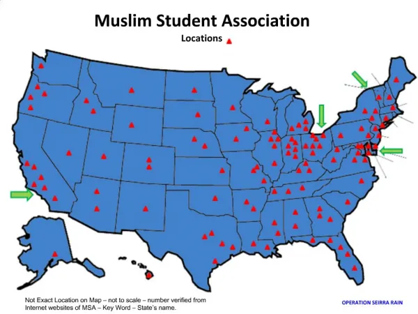 Muslim Student Association Locations