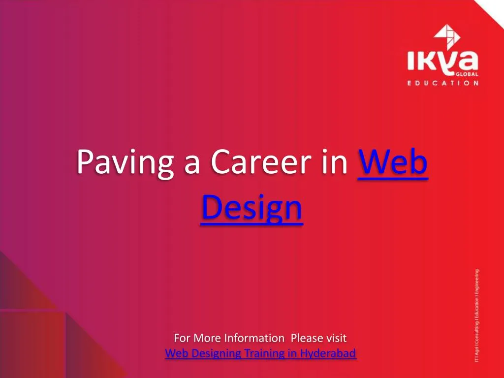 paving a career in web design