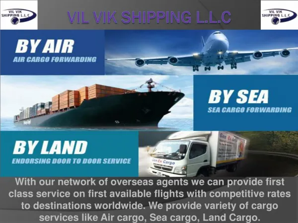 Best Shipping & Logistics Services | Vil Vik Shipping L.L.C