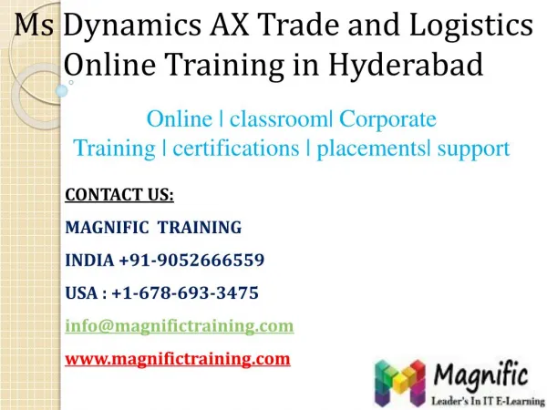 ms dynamics trade and logistics online training