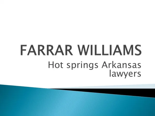 Hot springs Arkansas lawyers