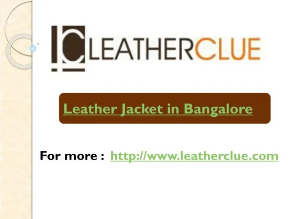 Leather Jacket in Bangalore