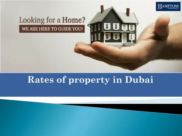 Rates of property in Dubai