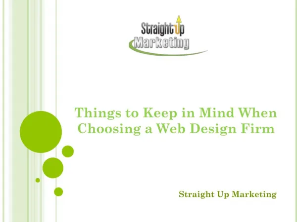 Things to Keep in Mind When Choosing a Web Design Firm