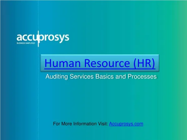HR Audit Services - Accuprosys