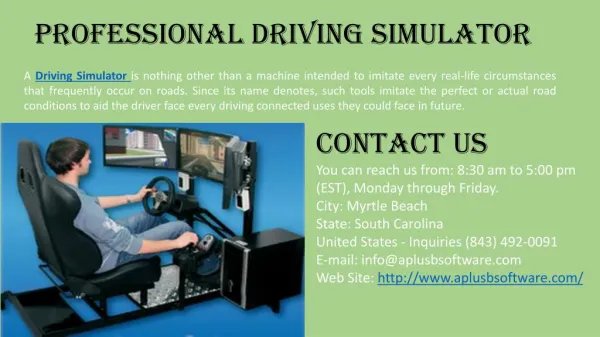 Professional Driving Simulator