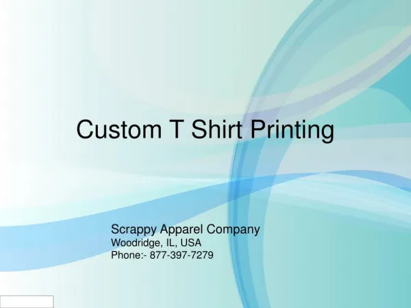 Custom T shirt Printing Using Any Type Of Techniques