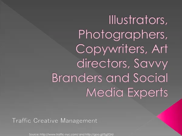 Creative illustrators, photographers and copywriters agency