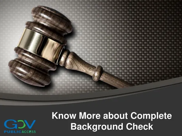 Know More about Complete Background Check