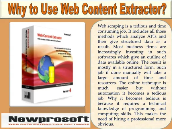 Why to Use Web Content Extractor?