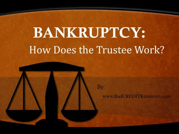 Bankruptcy: How Does the Trustee Work?