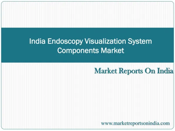 India Endoscopy Visualization System Components Market Outlo
