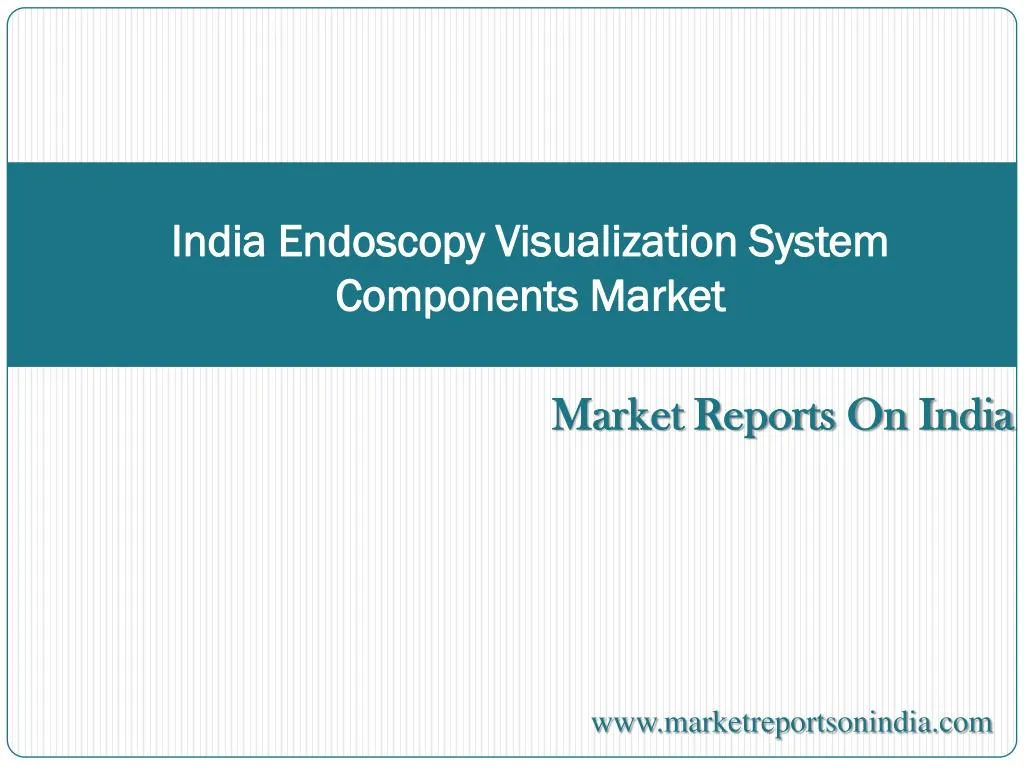 india endoscopy visualization system components market