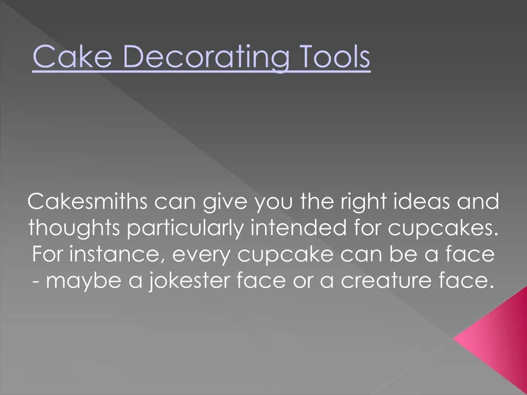 cake decorating tools