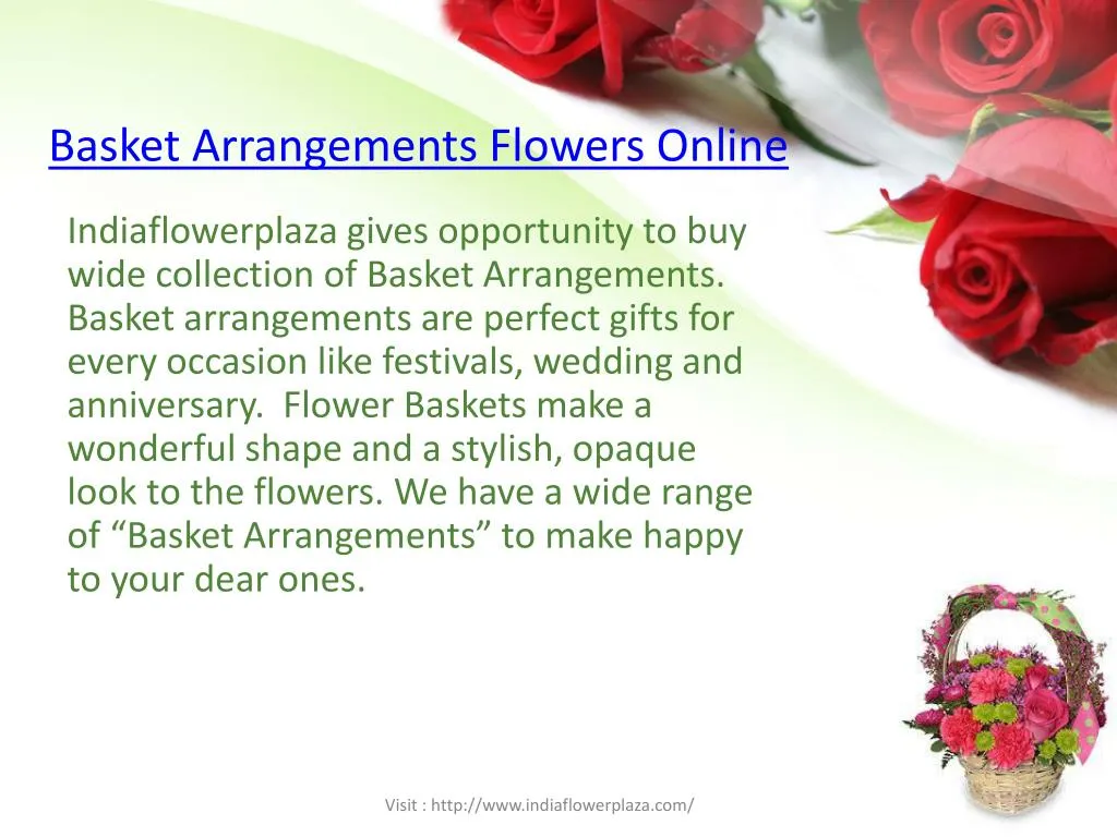 basket arrangements flowers online