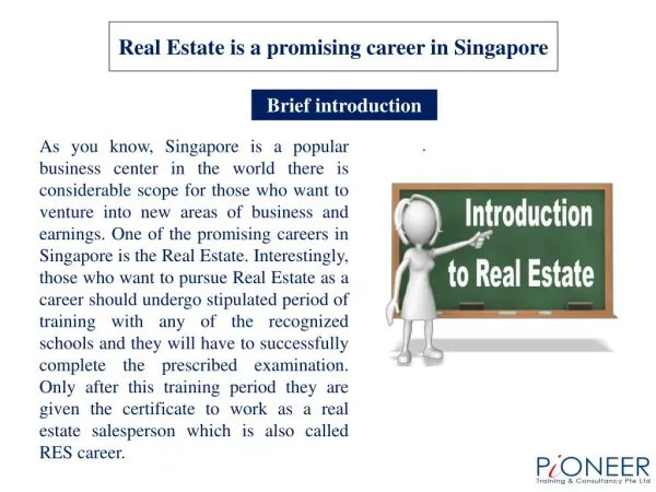 Real Estate is a promising career in Singapore