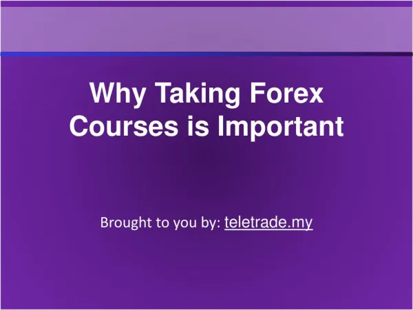 Why Taking Forex Courses is Important