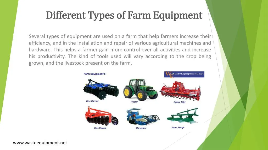different types of farm equipment