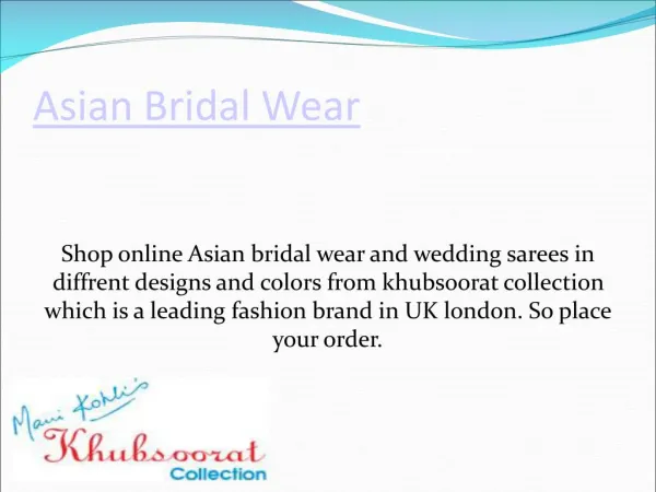 Asian Bridal Wear