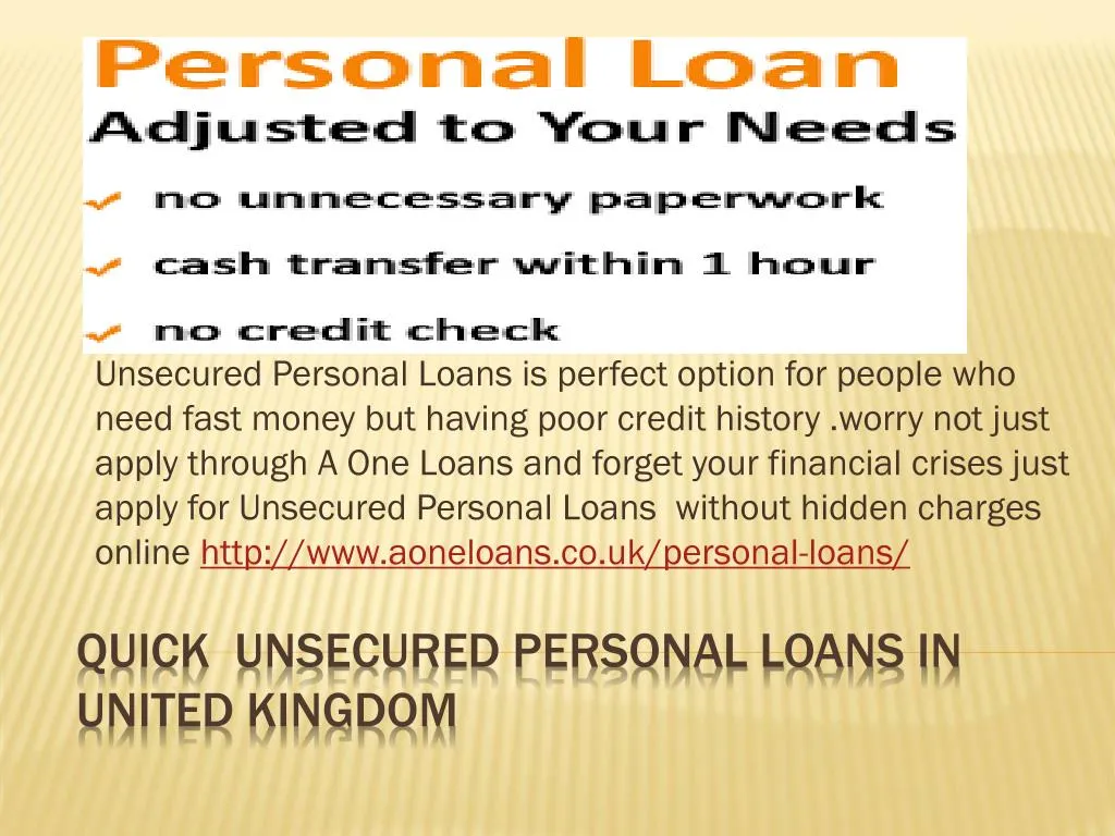 quick unsecured personal loans in united kingdom