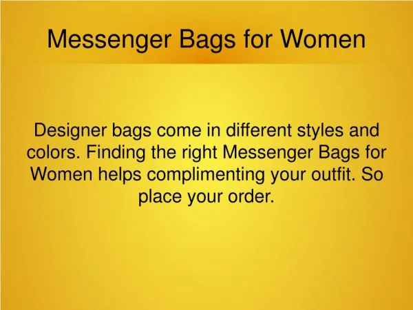 Messenger Bags for Women