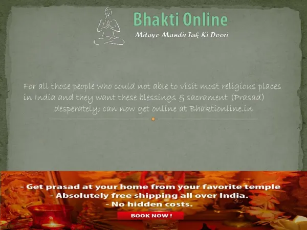Get online prasad at bhakti online