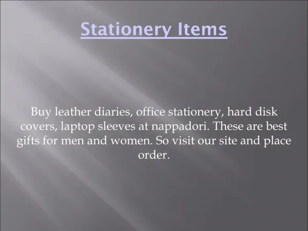 stationery items