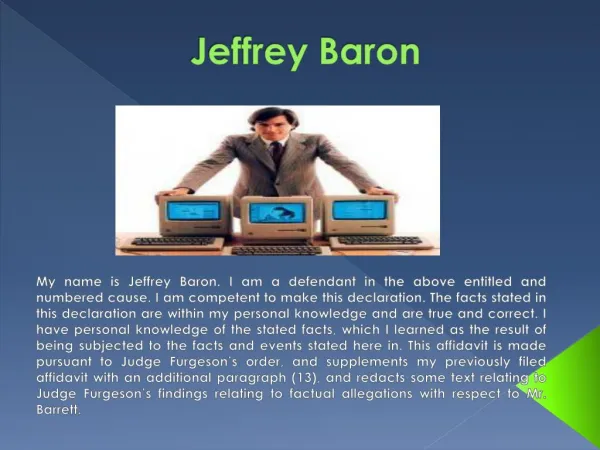 Jeffrey Baron Lawsuit