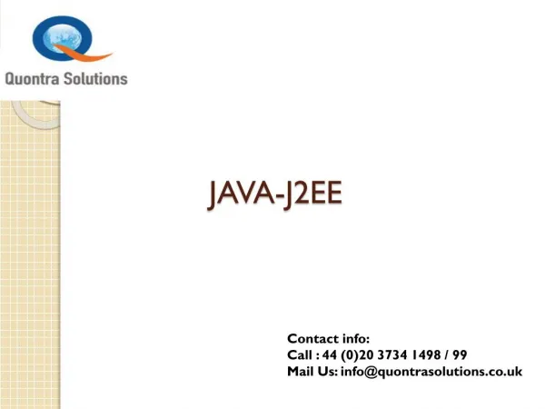 Java J2EE Online Training Course