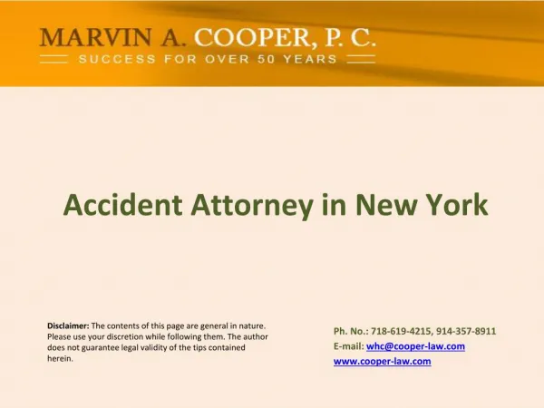 Accident Attorney in New York