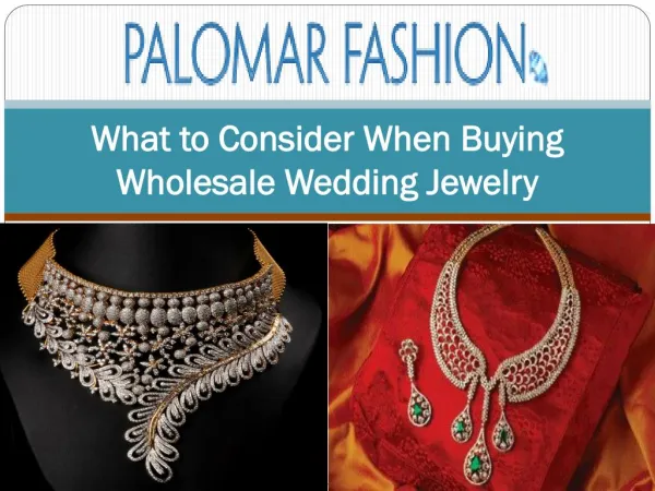 What to Consider When Buying Wholesale Wedding Jewelry