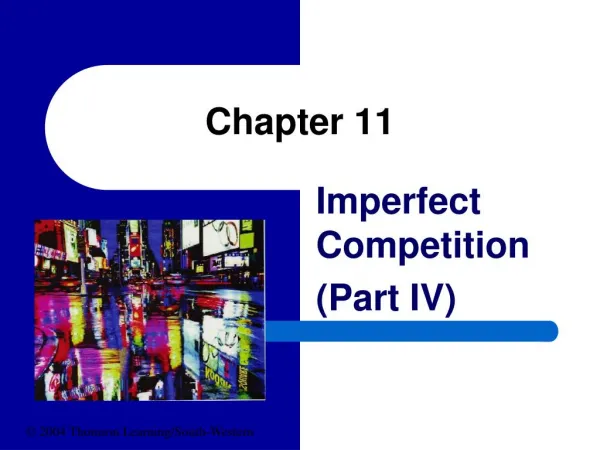 Imperfect Competition