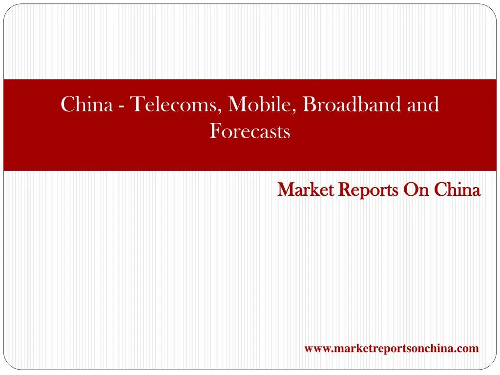 market reports on china