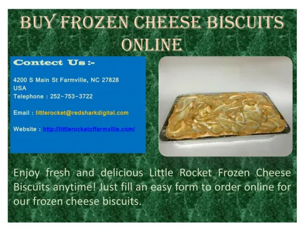 Buy frozen cheese biscuits online