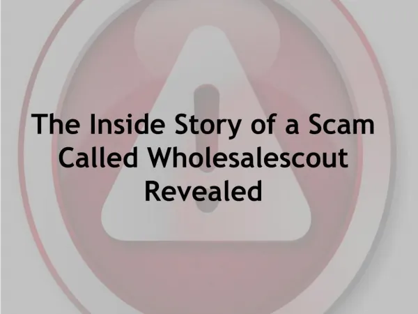 The Inside Story of a Scam Called Wholesalescout Revealed