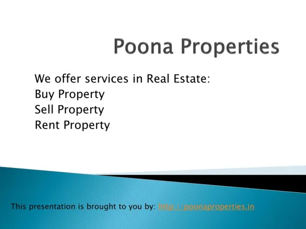 Poona Properties