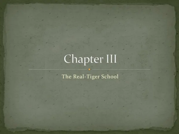 Chapter III