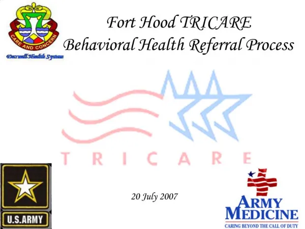 Fort Hood TRICARE Behavioral Health Referral Process