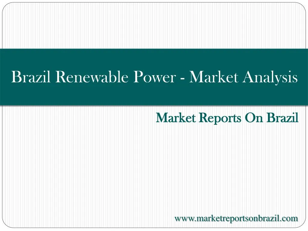 brazil renewable power market analysis