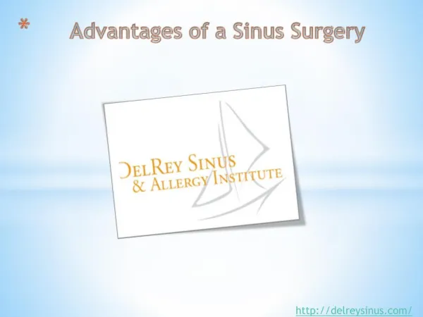 Advantages of a Sinus Surgery