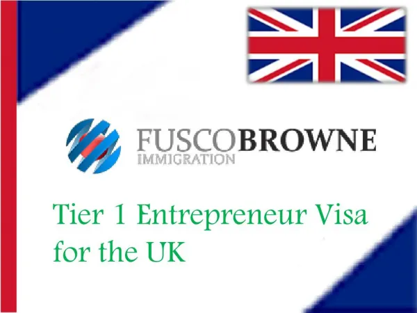 Tier 1 Entrepreneur Visa UK