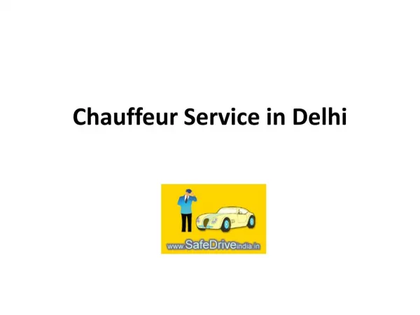 Chauffeur Service in Delhi