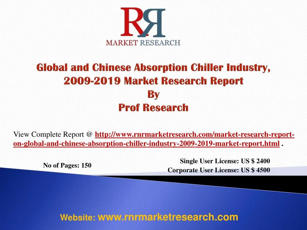 global and chinese absorption chiller industry 2009 2019 market research report by prof research