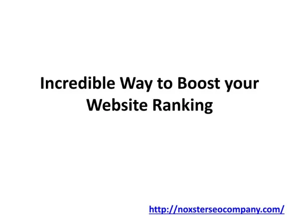 Incredible Way to Boost your Website Ranking