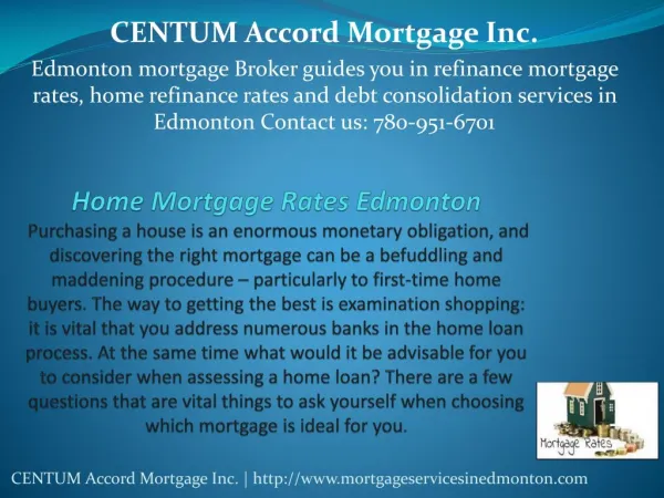 Home Mortgage Rates in Edmonton