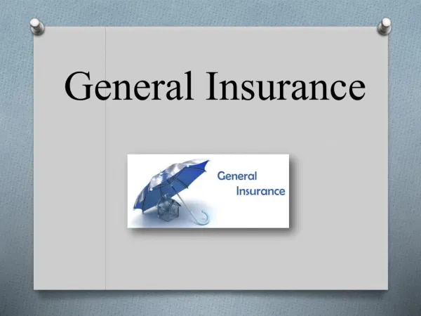 What is General Insurance